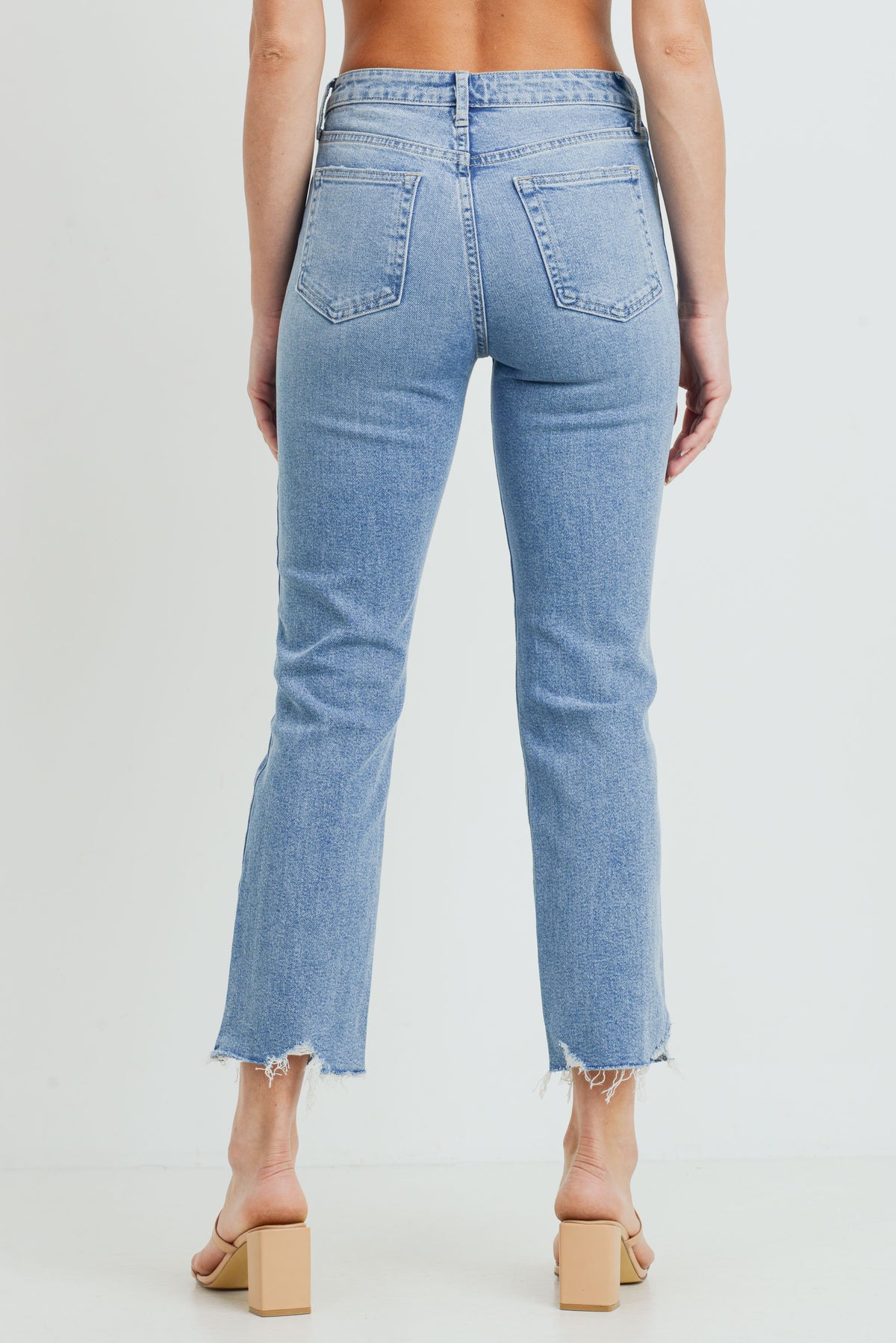 Just Black Denim | Light Wash Straight Leg Jeans | Sweetest Stitch