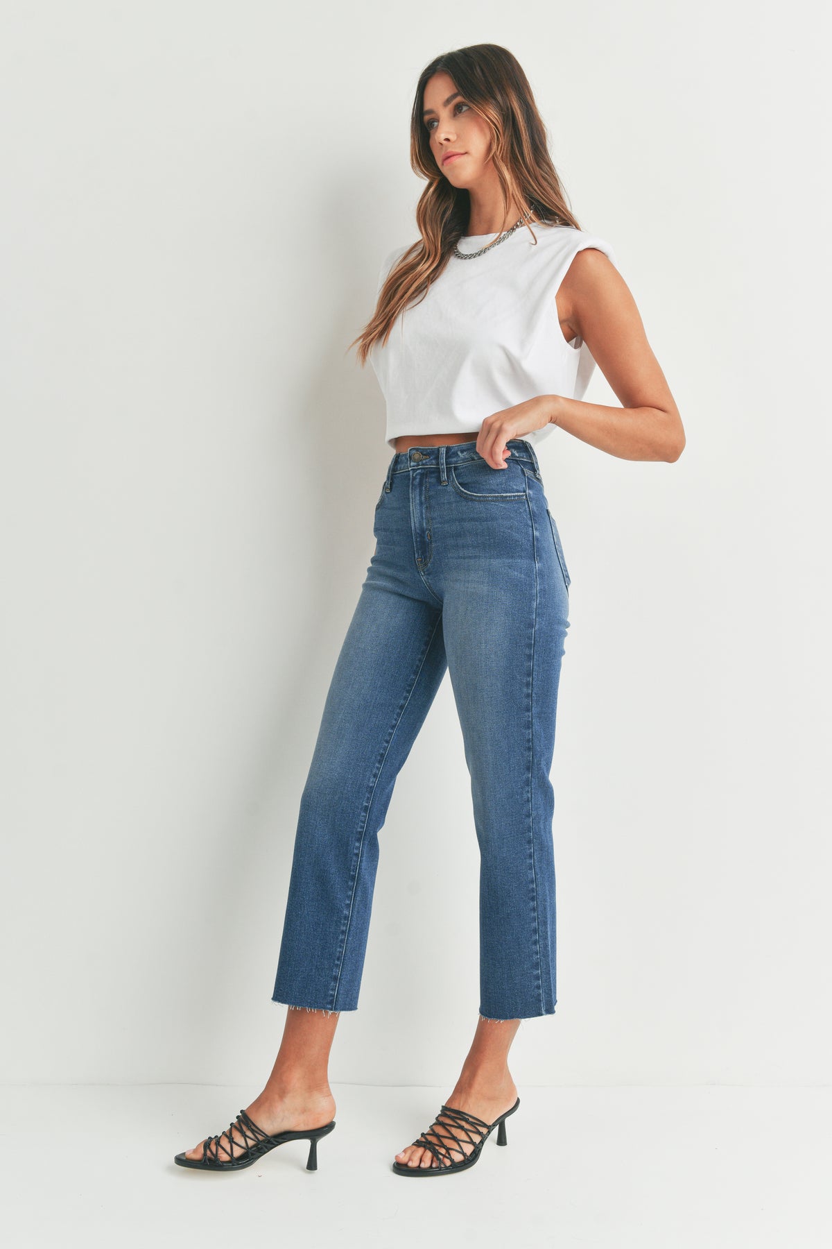 Just Black Denim | Dark Classic Straight Jeans | Sweetest Stitch