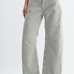 Just Black Denim | Billie Striped Barrel Jeans | Sweetest Stitch RVA