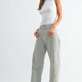 Just Black Denim | Billie Striped Barrel Jeans | Sweetest Stitch RVA