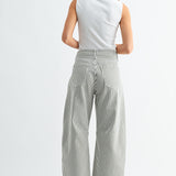 Just Black Denim | Billie Striped Barrel Jeans | Sweetest Stitch RVA