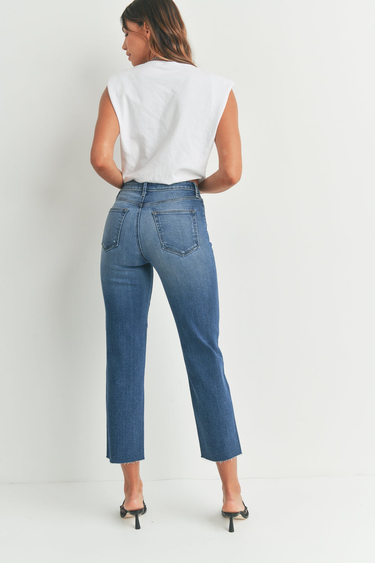 Just Black Denim | Dark Classic Straight Jeans | Sweetest Stitch