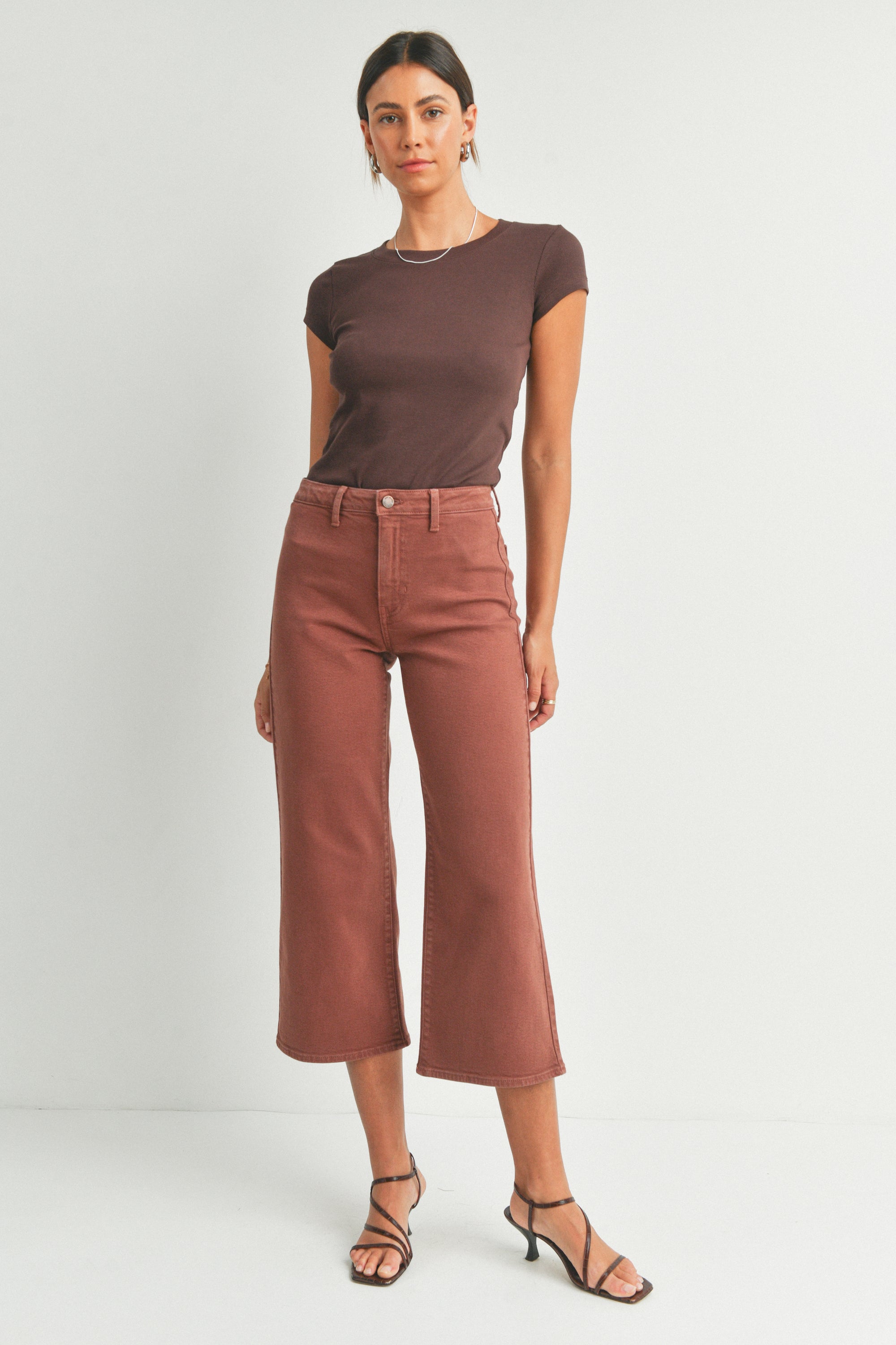 Just Black Denim | Brown Wide Leg Jeans | Sweetest Stitch Boutique