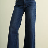 Just Black Denim | Giselle Wide Leg Jeans - Dark | Sweetest Stitch