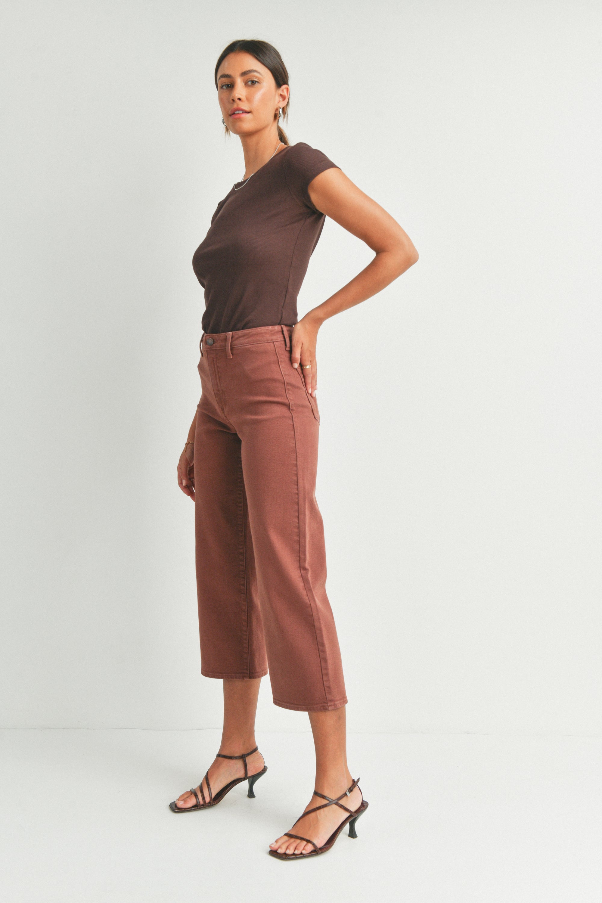 Just Black Denim | Brown Wide Leg Jeans | Sweetest Stitch Boutique