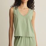 Z Supply | Sloane V-Neck Top - Crystal Green | Sweetest Stitch RVA