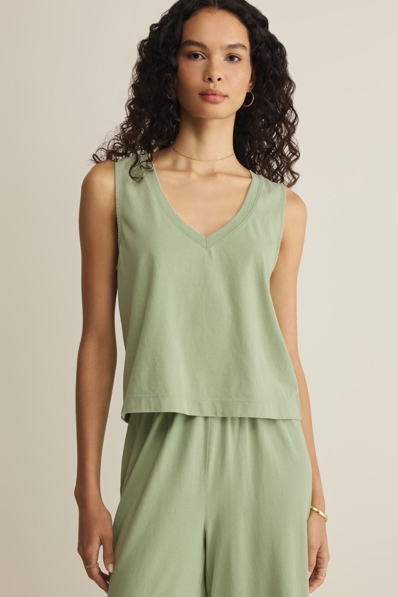 Z Supply | Sloane V-Neck Top - Crystal Green | Sweetest Stitch RVA