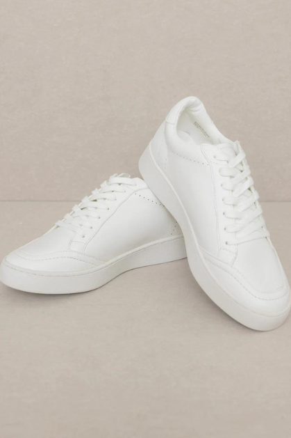 Oasis Society | White Stitch Sneakers for Women | Sweetest Stitch