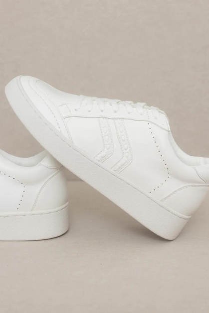 Oasis Society | White Stitch Sneakers for Women | Sweetest Stitch