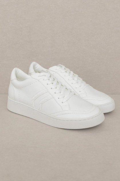 Oasis Society | White Stitch Sneakers for Women | Sweetest Stitch