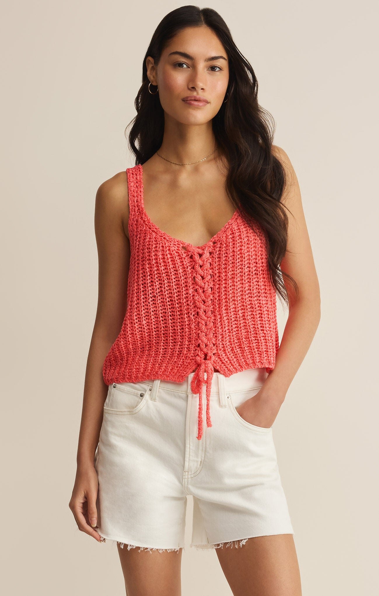 Z Supply | Tate Lace Up Top | Sweetest Stitch Boutique Richmond VA