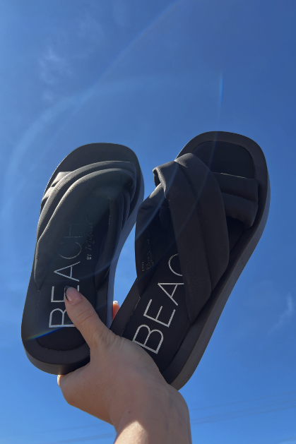 Matisse Piper Sandal - Black &amp; Green | Sweetest Stitch Boutique Online