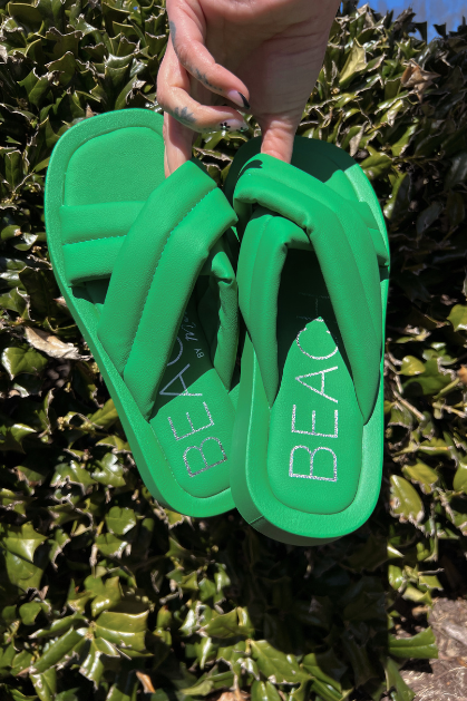 Matisse Piper Sandal - Black &amp; Green | Sweetest Stitch Boutique Online