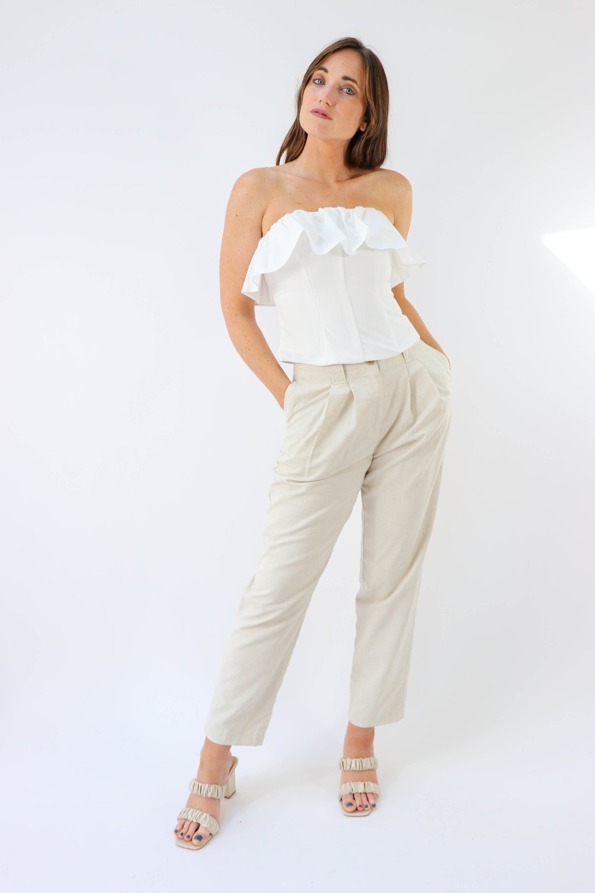 White Ruffle Tube Top | Sweetest Stitch Online Boutique for Women