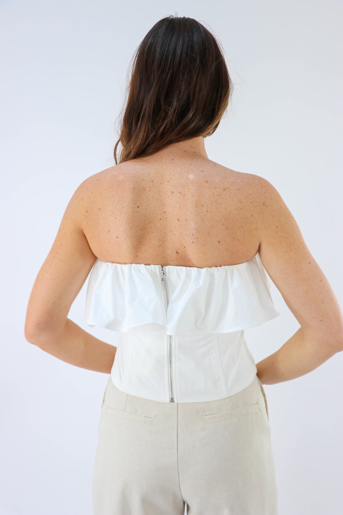 White Ruffle Tube Top | Sweetest Stitch Online Boutique for Women